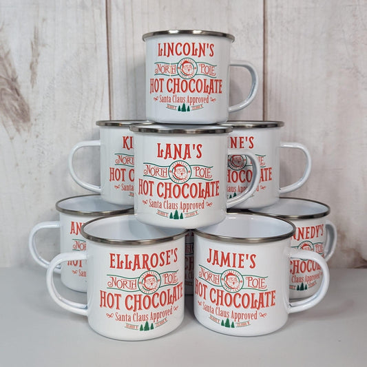 PRE-ORDER - North Pole Hot Cocoa Personalized Mugs