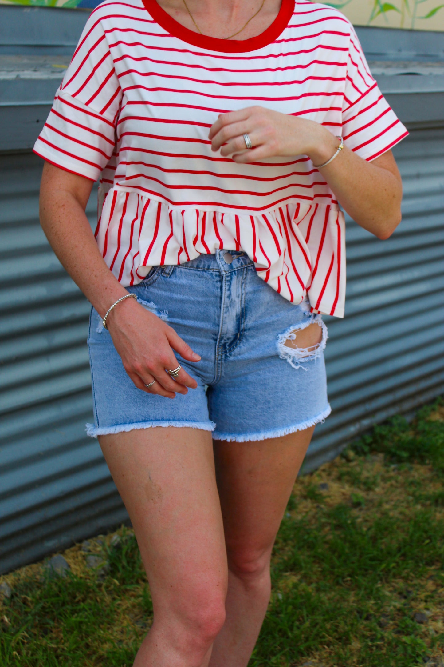 Red Babydoll Top