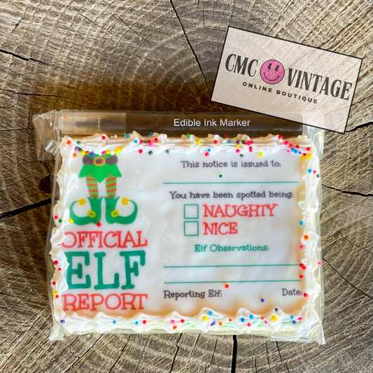 Elf Report Card Cookies