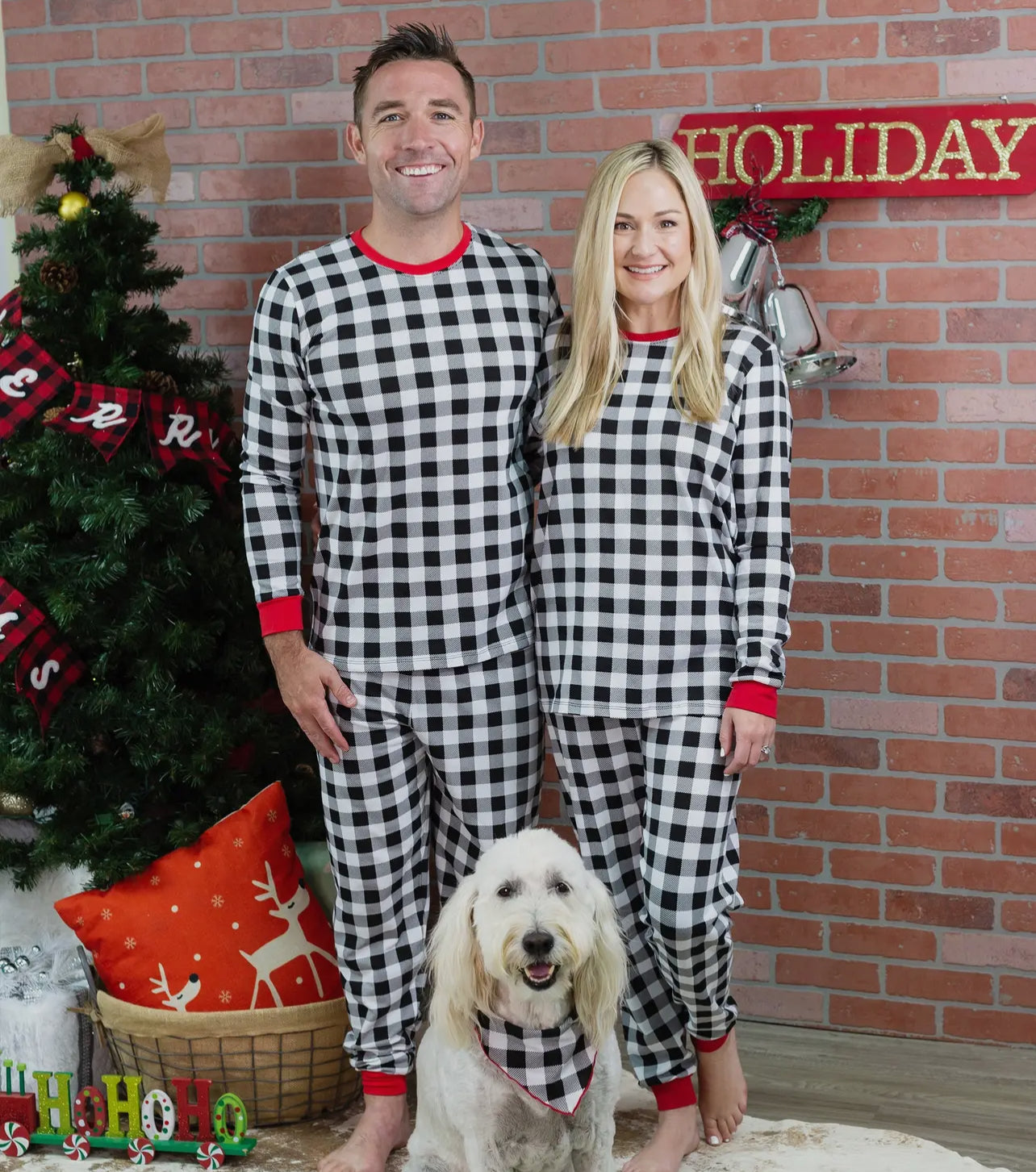 Checkered Christmas Pajamas